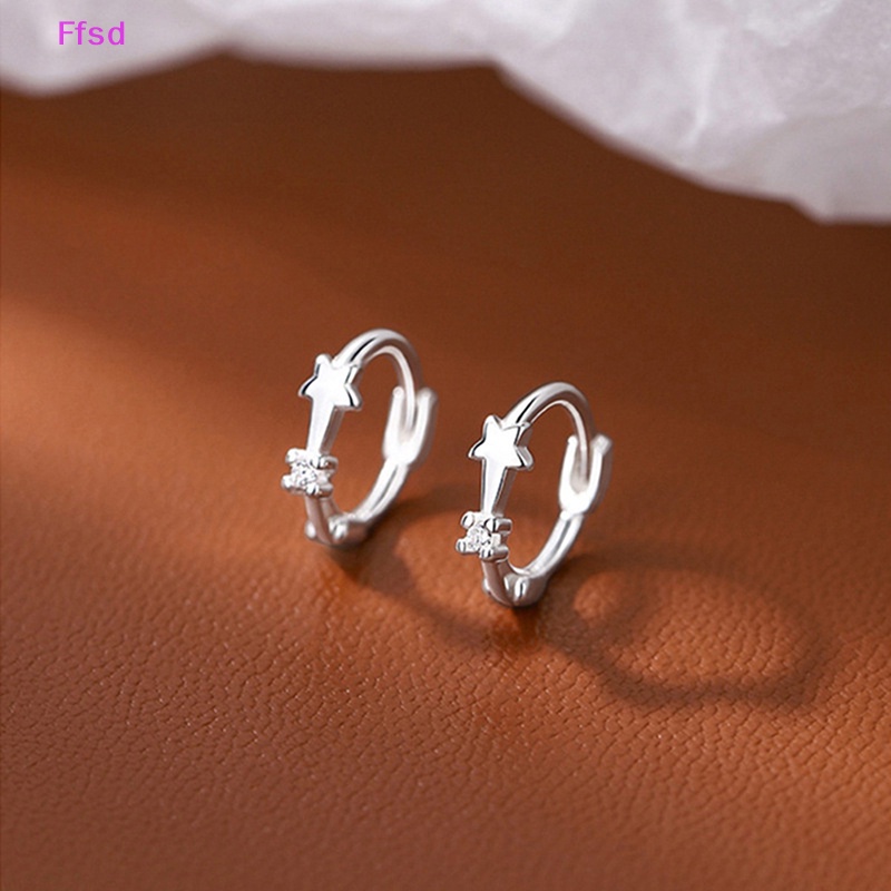 {Ffsd} Bán Chạy 2 Bông Tai Xỏ Sụn Tai Helix Pha Lê Ngôi Sao Nhỏ Phong Cách Hàn Quốc Cho Nữ