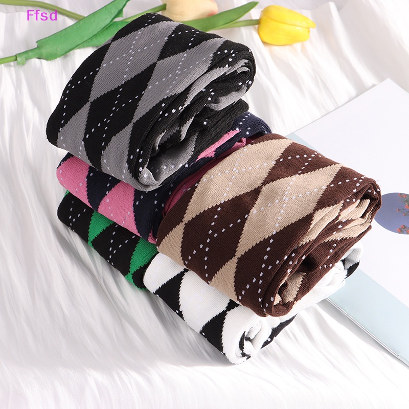 1 Đôi Tất Ngang Đầu Gối Vải Cotton Giữ Ấm Phong Cách Retro Nhật Bản Thời Trang Cho Nữ