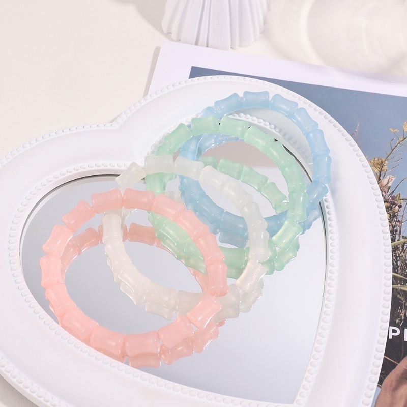 Vòng Tay Hạt Tre Co Giãn Nhiều Màu Sắc Phong Cách Vintage Cho Nữ