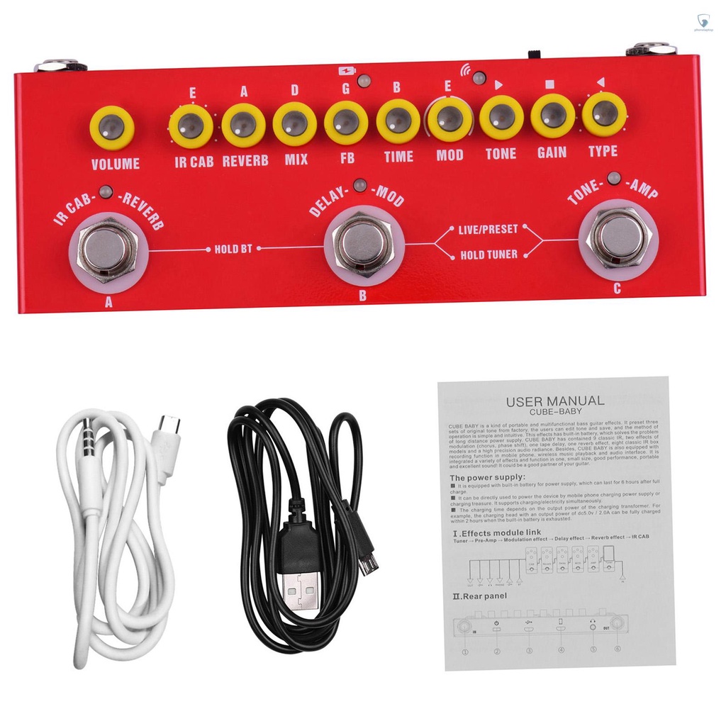 Bàn Đạp Hiệu Ứng Kết Hợp Pin Tích Hợp Với Điện Thoại Ghi Âm Không Dây Đa Chức Năng (laptvn)