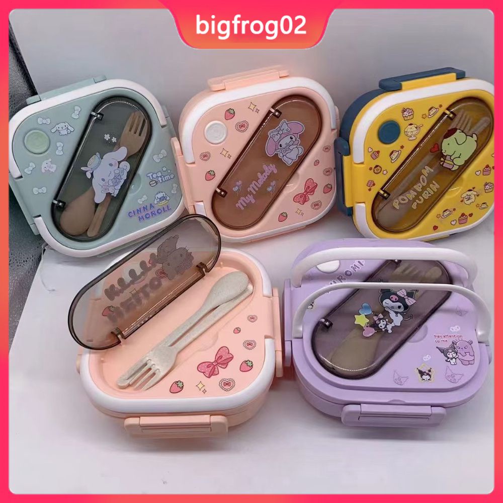 Hộp Đựng Cơm Trưa Ba Tầng Bằng Nhựa Sanrio Hoạt Hình Mới Có Thể Dùng Trong Lò Vi Só