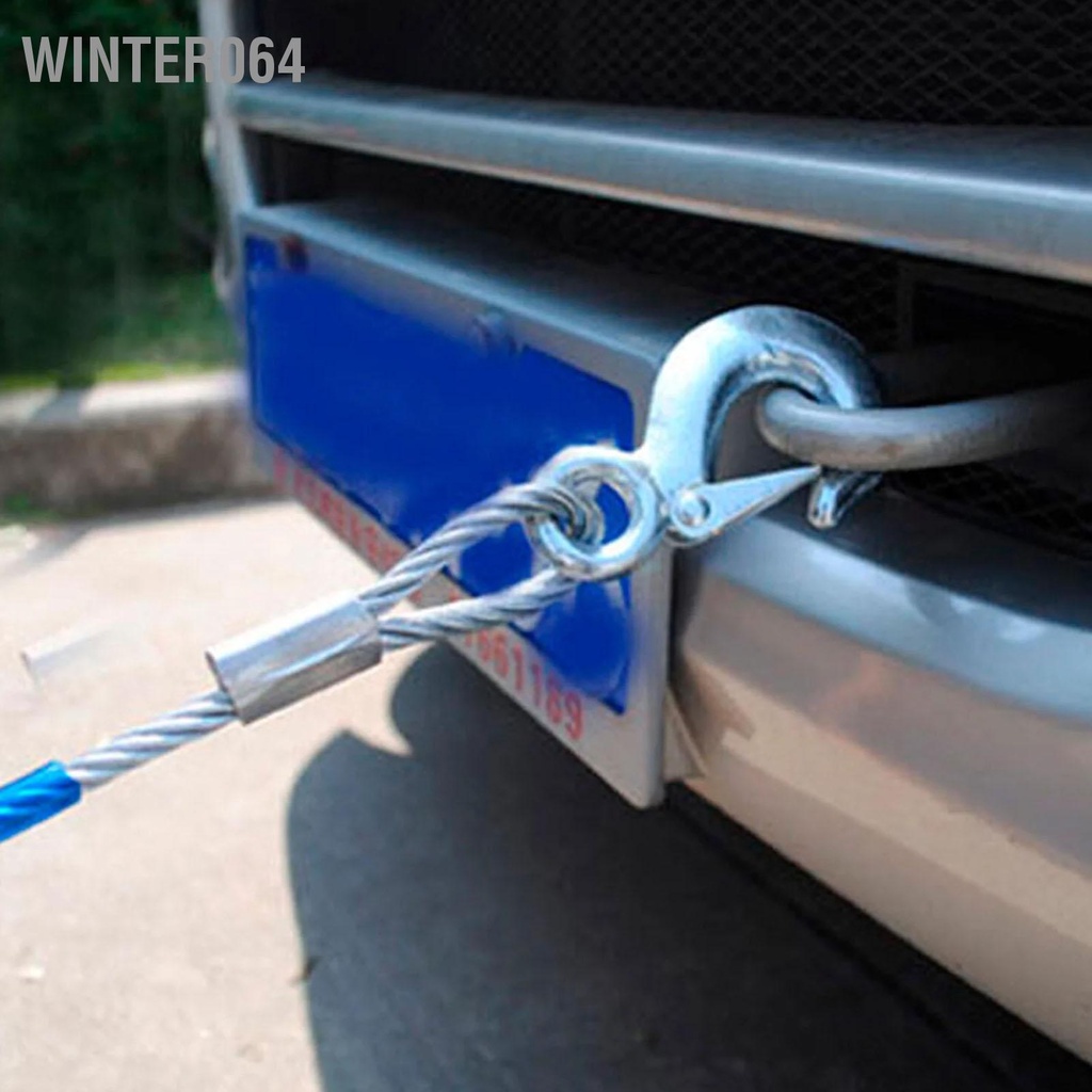 Winter064 Dây kéo có móc Chiều dài 13ft Tải trọng 5 tấn Chất liệu nylon cường độ cao dành cho ô tô SUV RV Trailer ATV