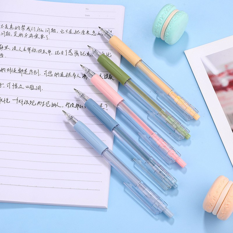 Bút Mực Gel Morandi 0.5mm Trong Suốt Và Tối Giản