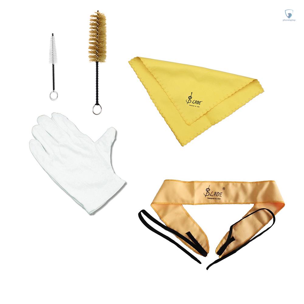 Bộ Dụng Cụ Vệ Sinh Kèn Trumpet Với Khăn Lau Xuyên Qua Găng Tay