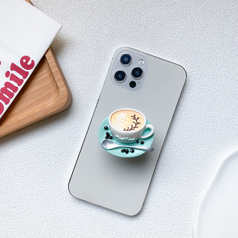 Giá Đỡ Điện Thoại Túi Khí Màu Cà Phê Trơn