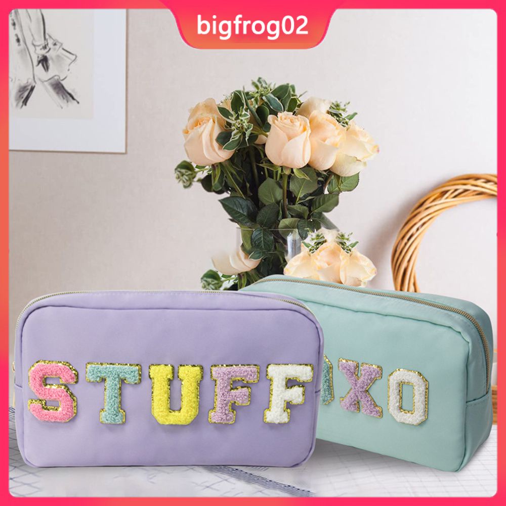 Túi Đựng Mỹ Phẩm Bằng Nylon Chống Thấm Nước Nhiều Màu Sắc Cho Nữ