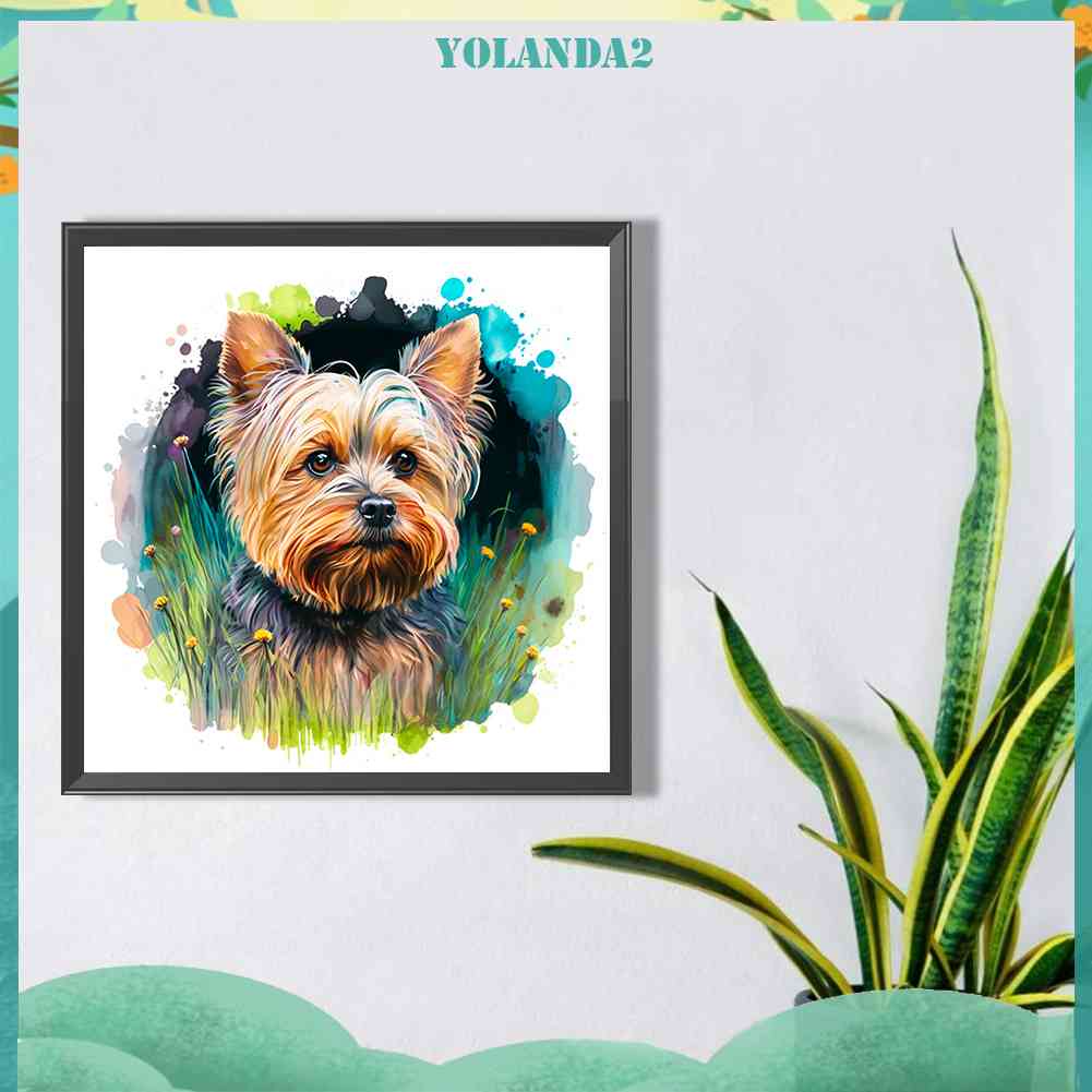 Tranh Đính Đá Kim Cương Toàn Bộ 5D DIY Hình Vẽ Chó Trang Trí Nhà Cửa