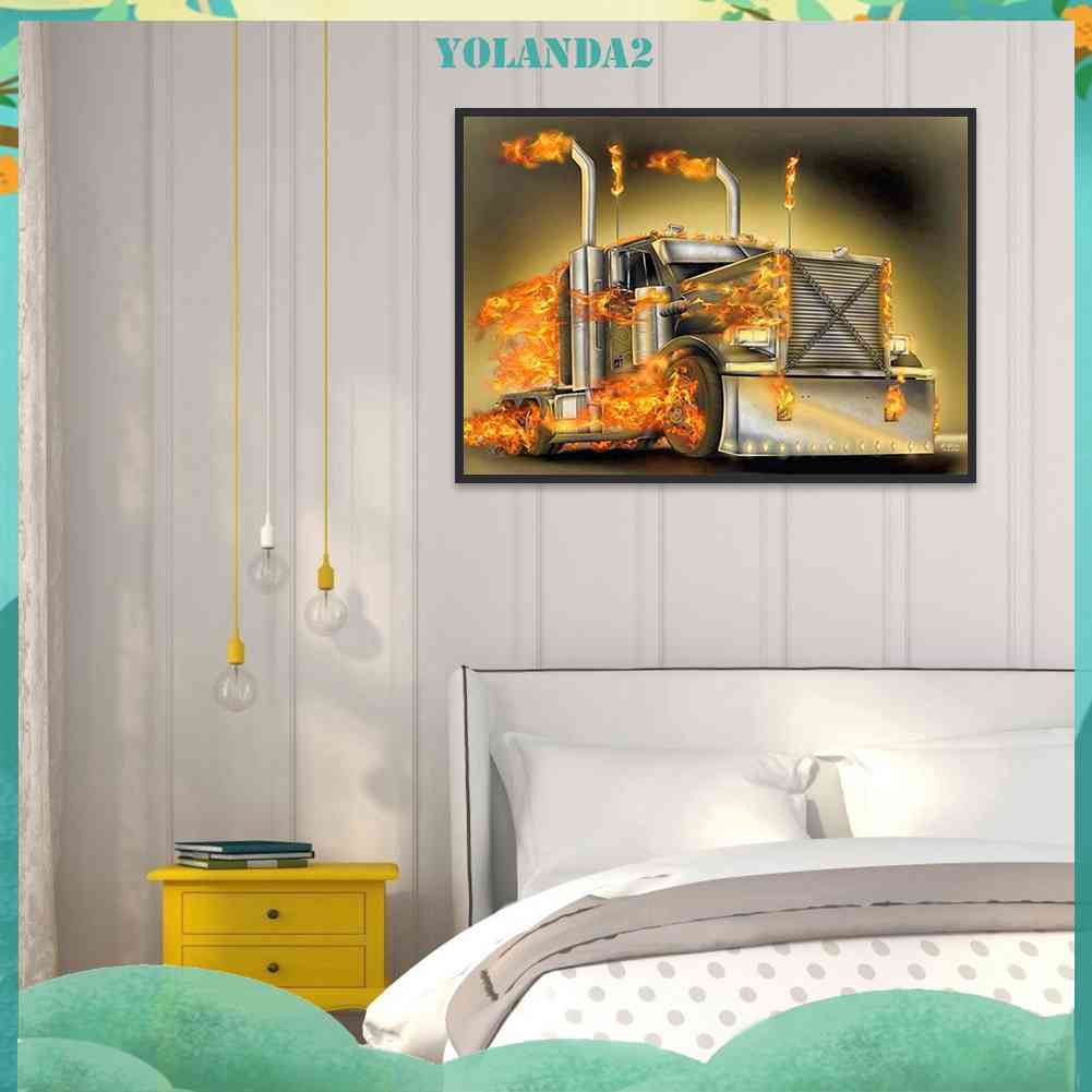 Tranh Đính Đá Kim Cương Toàn Bộ 5D DIY Hình Vẽ Xe Hơi