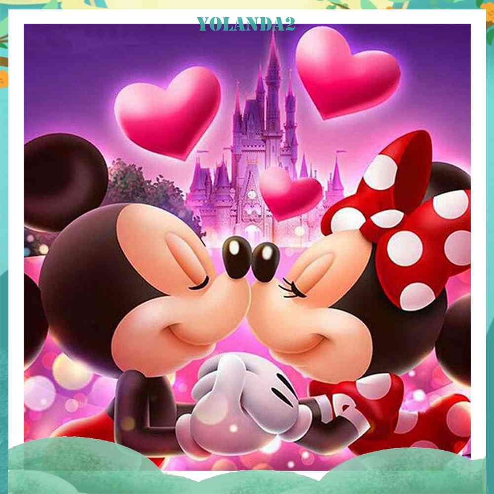 Tranh Đính Đá Kim Cương Toàn Bộ 5D DIY Hình Vẽ Chuột Mickey