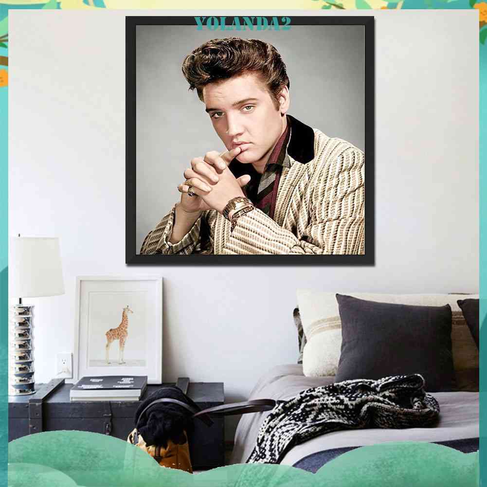 Tranh Đính Đá Kim Cương Toàn Bộ 5D DIY Hình Elvis Presley
