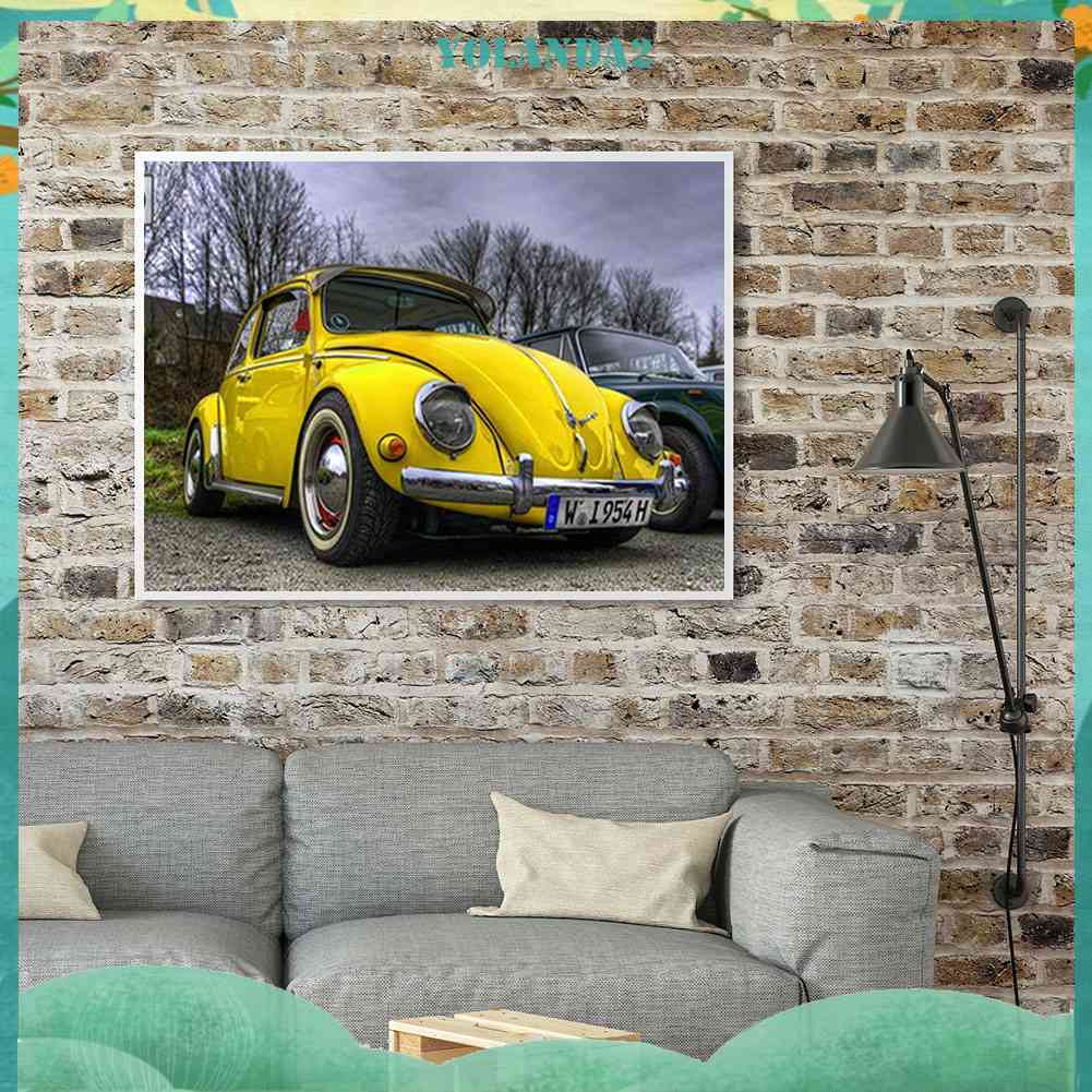 Bộ Tranh Đính Đá 5D Tự Làm Hình Bọ Rùa Volkswagen