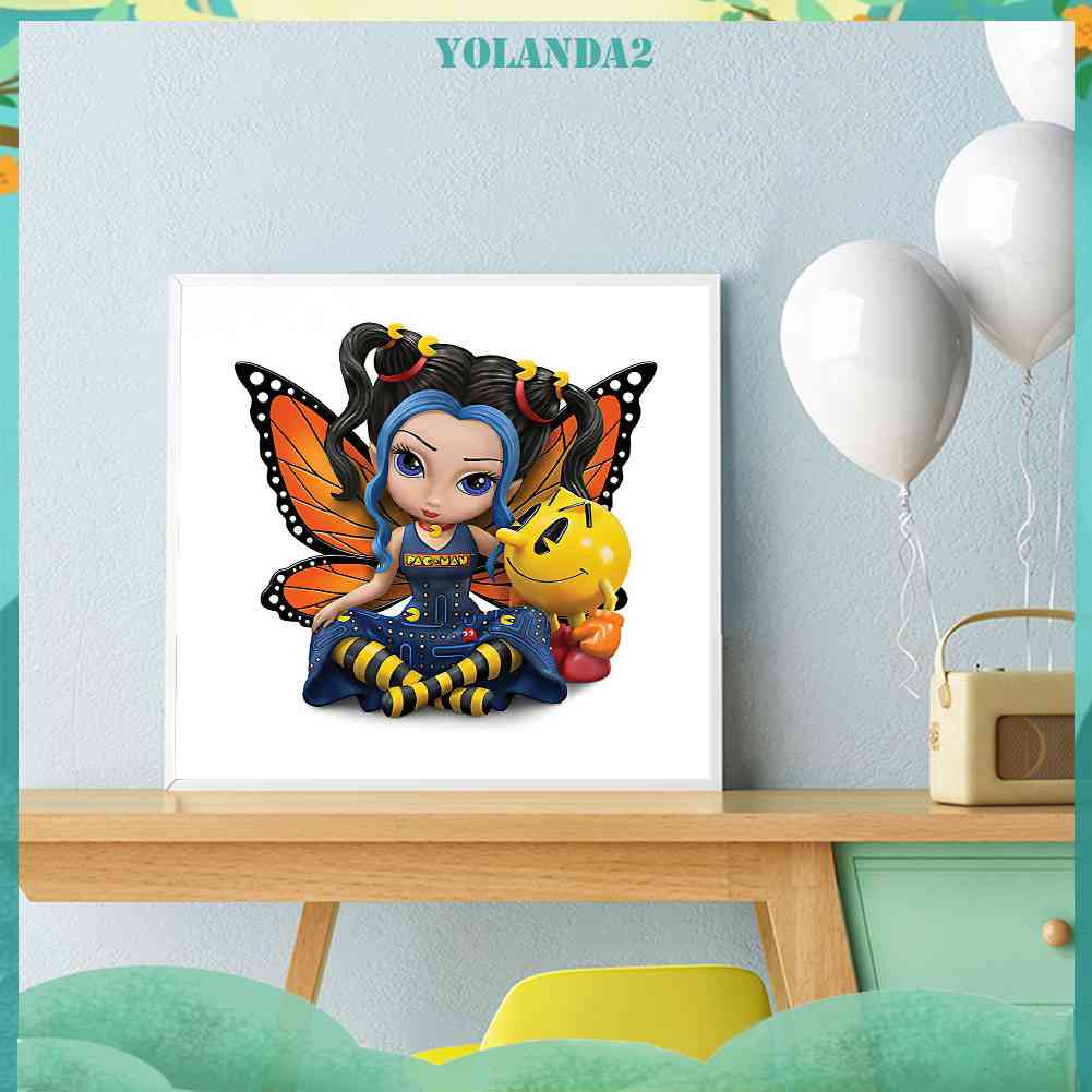 Tranh Đính Đá Kim Cương Toàn Bộ 5D DIY Hình Búp Bê Mắt To