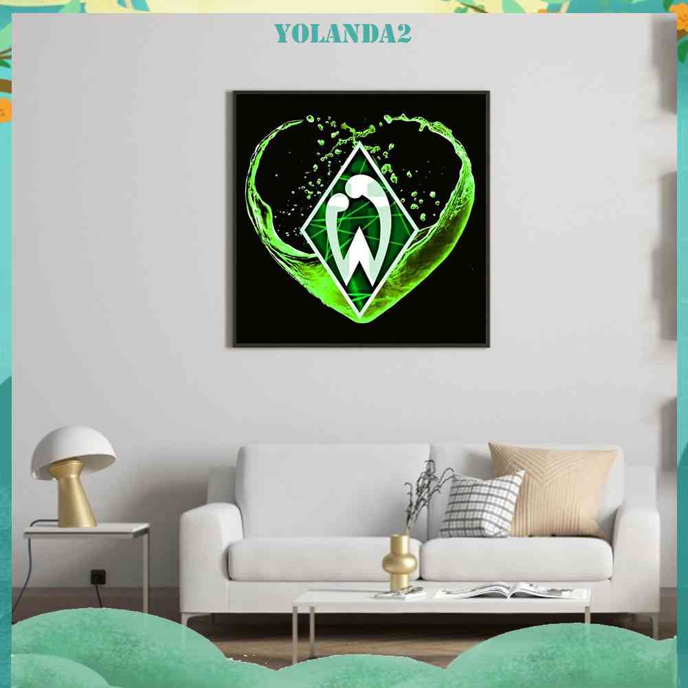 Tranh Đính Đá Kim Cương Toàn Diện Hình Logo Đội Bóng Bremen