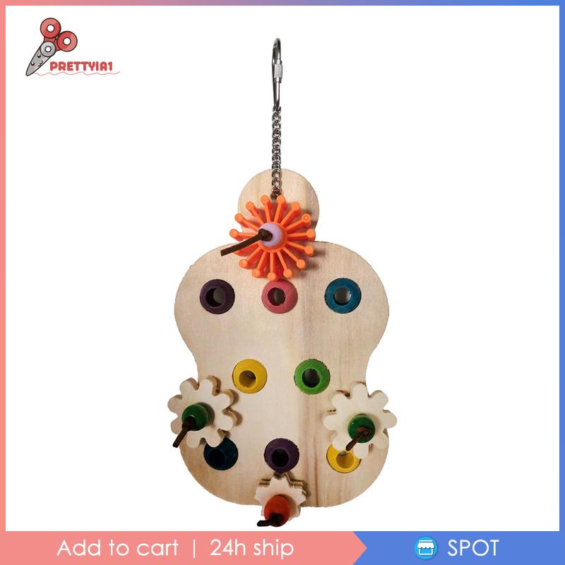 [Prettyia1] Đồ Chơi Gặm Bằng Gỗ Cho Chim Cảnh