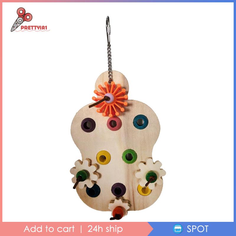 [Prettyia1] Đồ Chơi Gặm Bằng Gỗ Cho Chim Cảnh