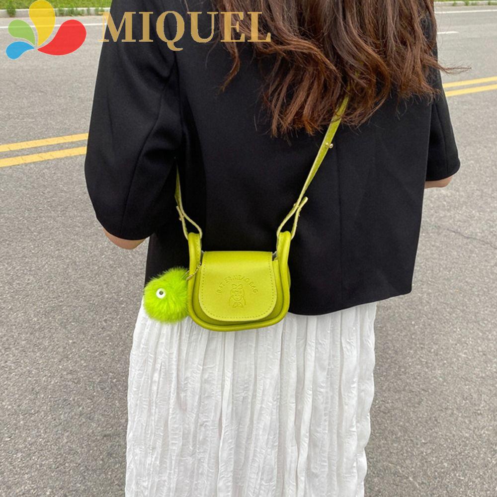 Túi Xách Mini Bằng Da PU Kèm Bóng Lông Thời Trang Cổ Điển Cho Nữ