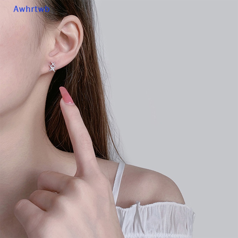 1 Đôi Bông Tai Hình Ngôi Sao Năm Cánh Đính Đá Zircon y2k Thời Trang Dành Cho Nữ Mới