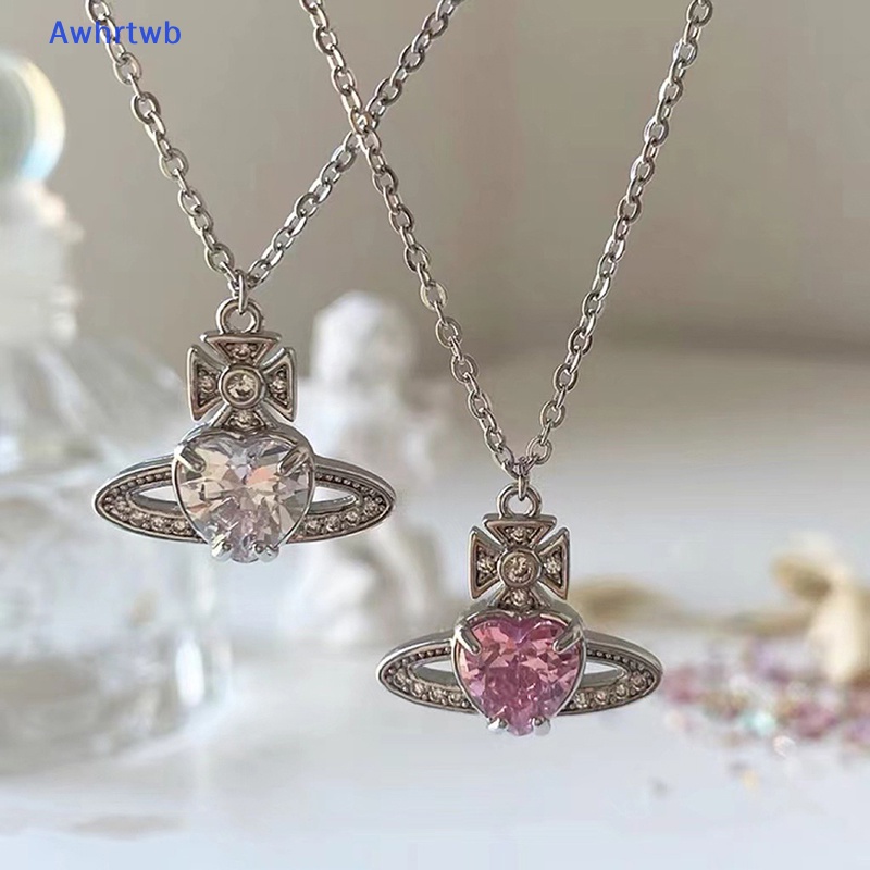 Vòng cổ Hợp Kim Mặt Hình Trái Tim Đính Đá Zircon Thời Trang Cho Nữ Mới