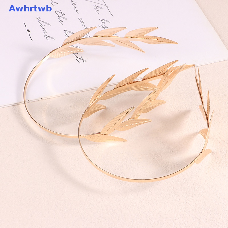 Băng Đô Cài Tóc Bằng Kim Loại Hình Chiếc Lá Màu Vàng Thanh Lịch Cho Cô Dâu Mới