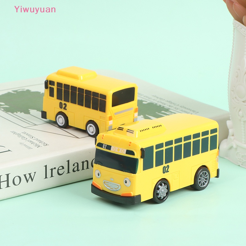 < Yiwuyuan > Bộ 4 Đồ Chơi Xe Buýt Hoạt Hình Kéo Phía Sau Giáo Dục Cho Bé Mới