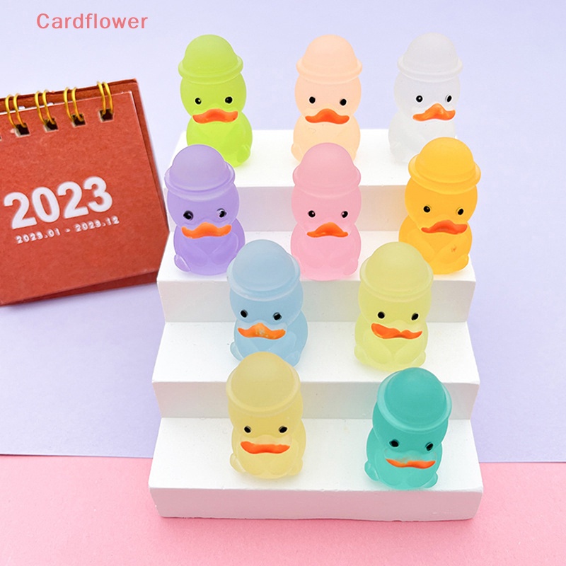 Bộ 5 Vịt Đồ Chơi Bằng Nhựa Phát Sáng Trong Bóng Tối Trang Trí Nhà Búp Bê Mới