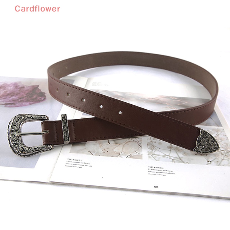 Thắt Lưng Da Pu Màu Đen Phong Cách Boho Cổ Điển Cho Nữ