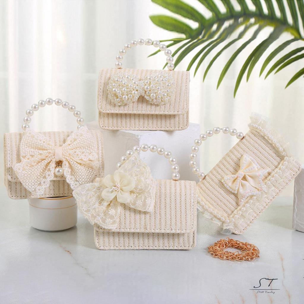 Túi Cói Đeo Chéo Đa Năng Đính Nơ CY03 Cho Nữ