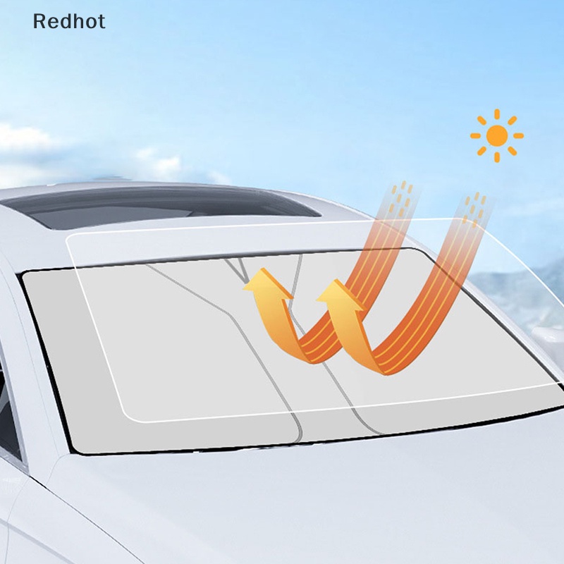 &lt; Redhot &gt; Rèm Che Nắng Hai Lớp Cách Nhiệt Chống Tia Uv Bảo Vệ Kính Chắn Gió Xe Hơi
