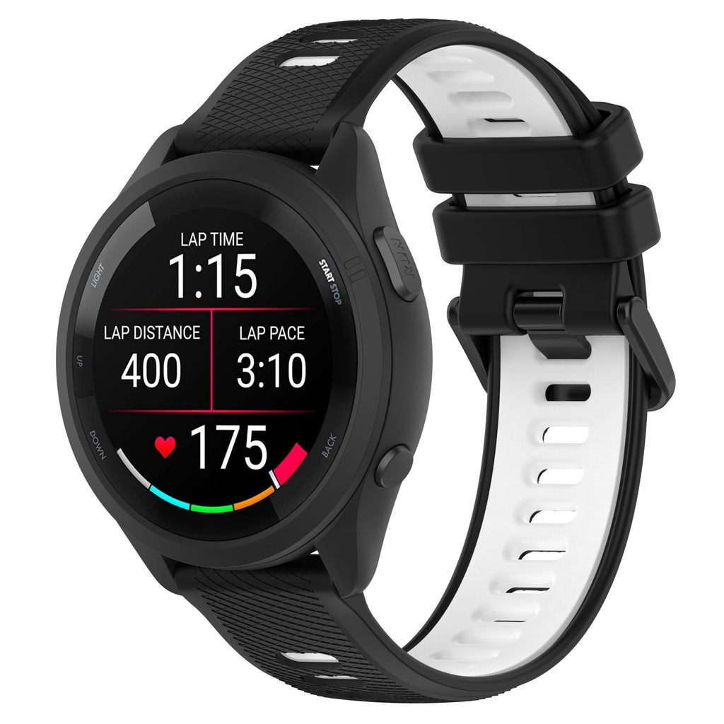 Dây Đeo Silicon 18 20 22mm Cho Garmin Forerunner 265 255 245 645 158 55 Vivoactive 4 4S 3 Venu 2 2S 2 Plus Sq 2