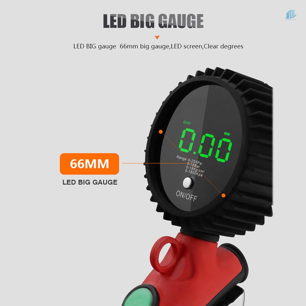 Súng Bơm Hơi Hiển Thị Đèn LED Kỹ Thuật Số Độ Chính Xác Cao 180bar (s2mwvn)