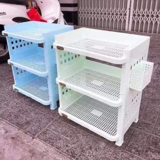 Kệ đựng chén bát - trạn bát đĩa 3 tầng nhựa Việt Nhật cao cấp