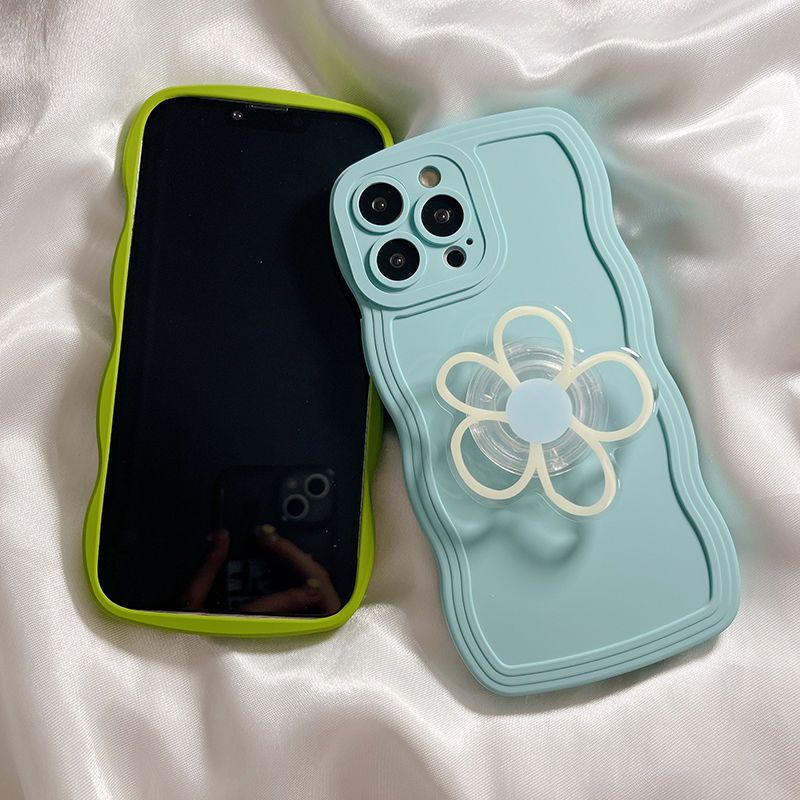 Ốp Điện Thoại Mềm Có Giá Đỡ Hình Hoa Cho iphone 15 promax 14 pro max 13 12 11 / x / xr / xsmax 8plus / 7
