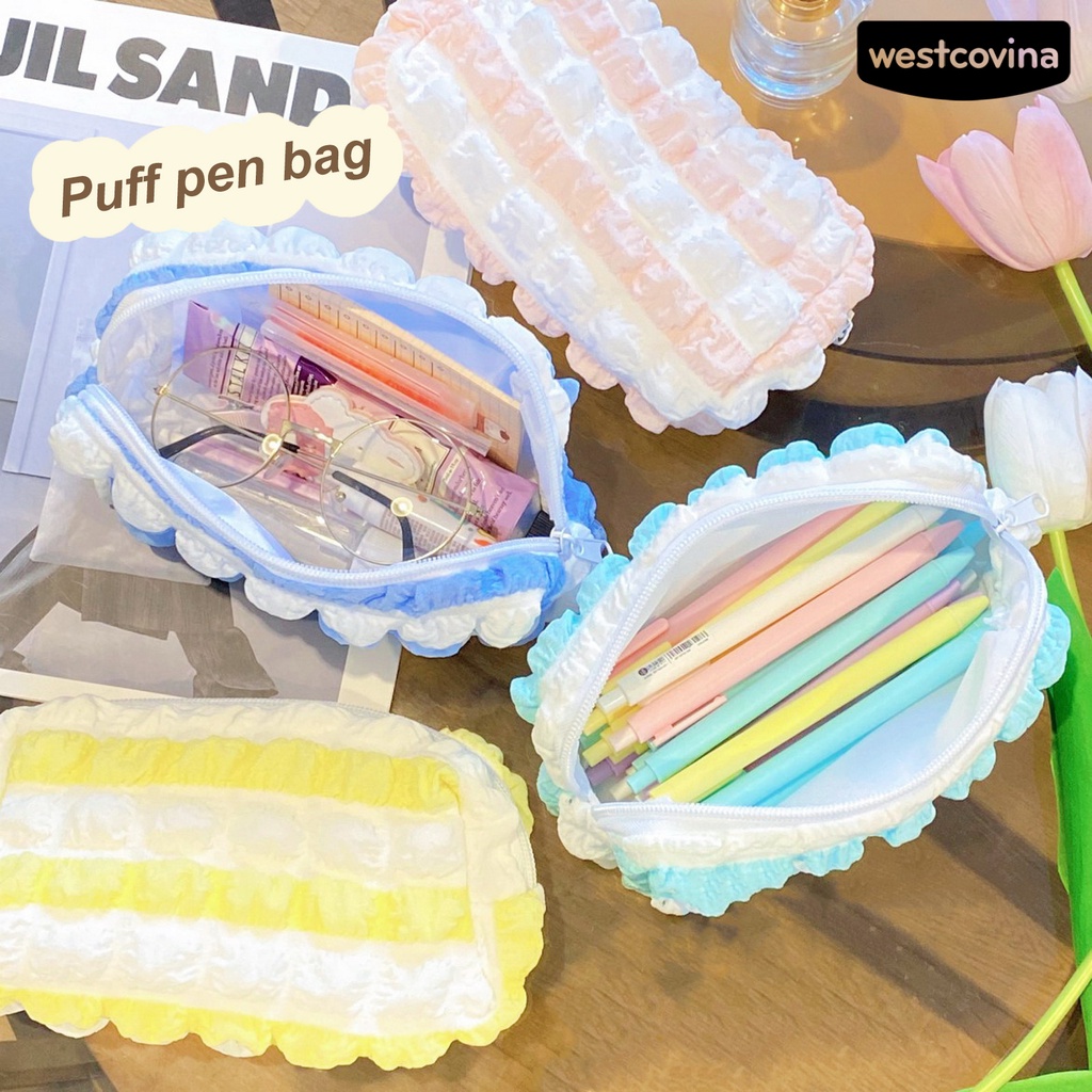 [COD]♪Túi Đựng Bút Mềm Mại Có Khóa Kéo Chống Bụi Tiết Kiệm Không Gian Ốp