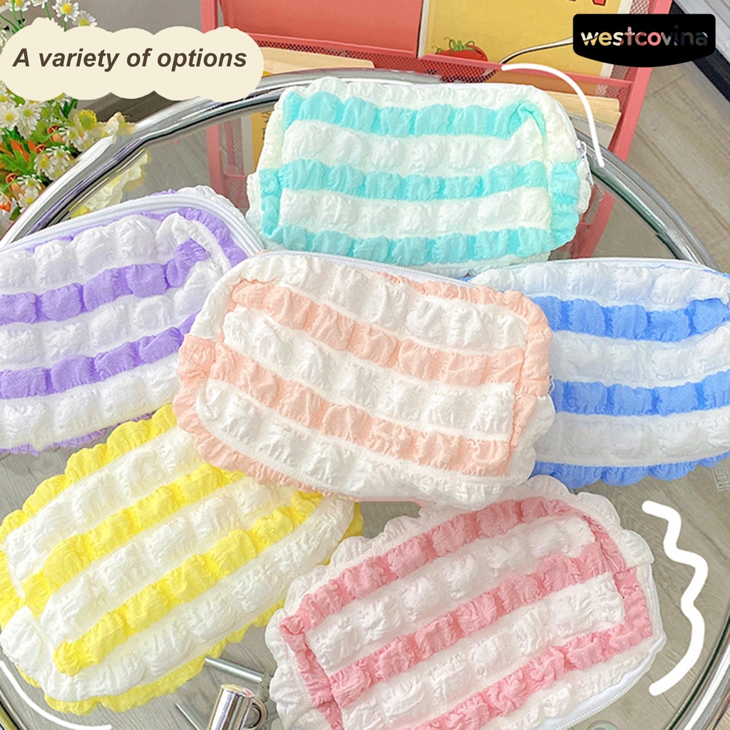 [COD]♪Túi Đựng Bút Mềm Mại Có Khóa Kéo Chống Bụi Tiết Kiệm Không Gian Ốp