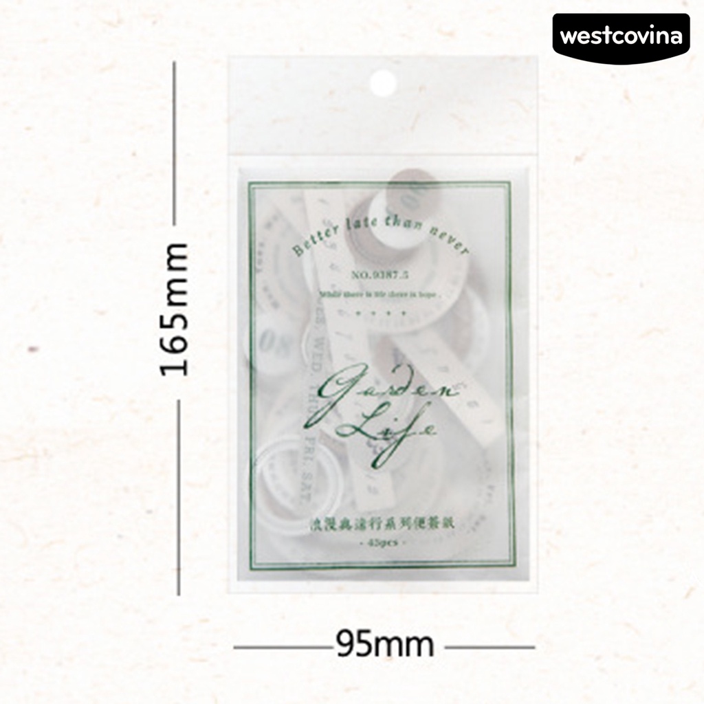 [COD]♪Set 45 Miếng Dán Khung Ảnh Tự Dính Họa Tiết Retro