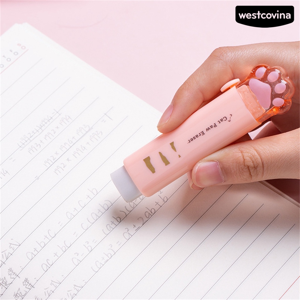 [COD]♪Gôm Tẩy Hình Dấu Chân Mèo Dễ Thương Tiện Dụng Cho Trường Học