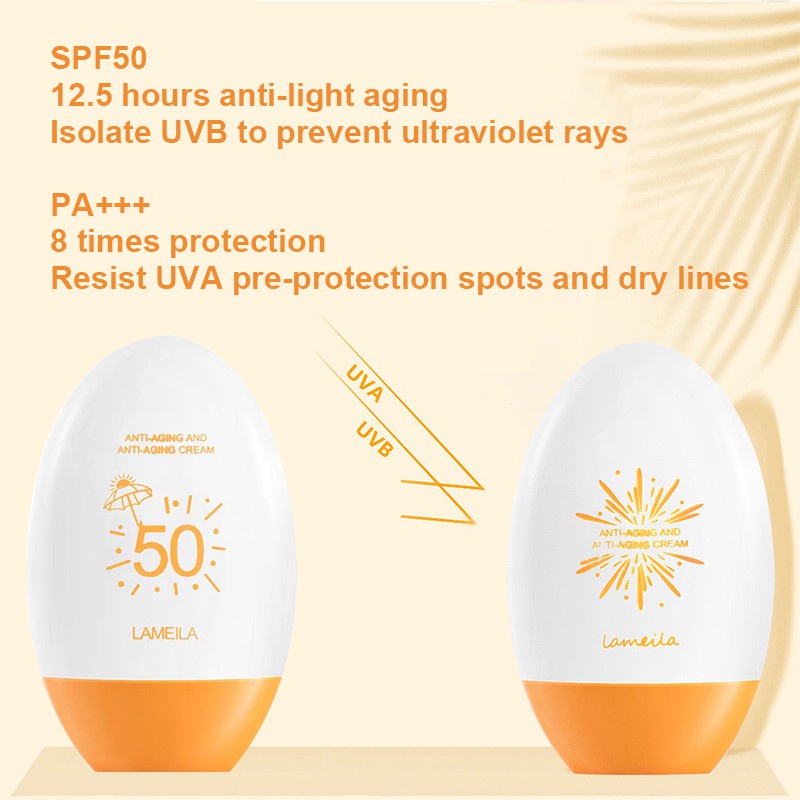 Kem chống nắng Lameila chăm sóc da mặt bảo vệ da chống tia UV Spf50+ 55ml