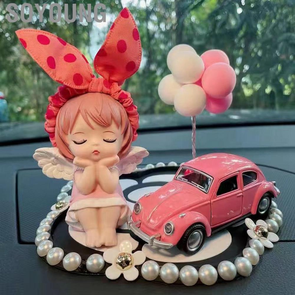 Soyoung Cute Car Ornaments Lovely Shape Delicate Workmanship Interior Decoration for Women Men Type2