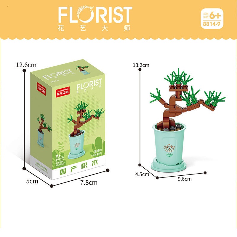 Bộ Đồ Chơi Lắp Ráp Hình Chậu Hoa Nhỏ Dành Cho Bé Gái