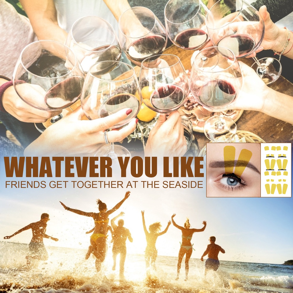 1 Bộ Nhãn Dán Trang Điểm Mắt Tiện Lợi Lâu Trôi Dễ Mang Theo Chủ Đề Halloween