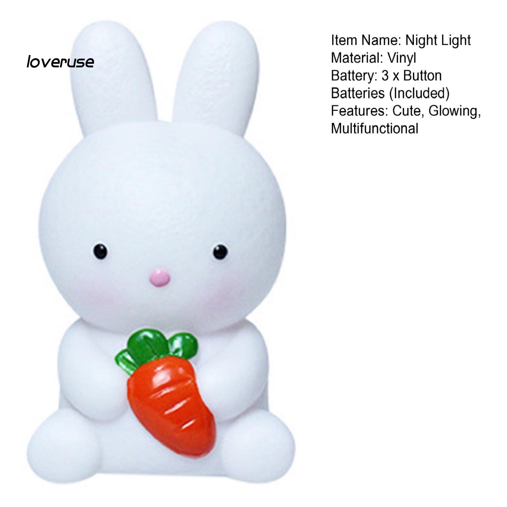 Đèn Ngủ LED Hình Thỏ Dễ Thương Cho Bé