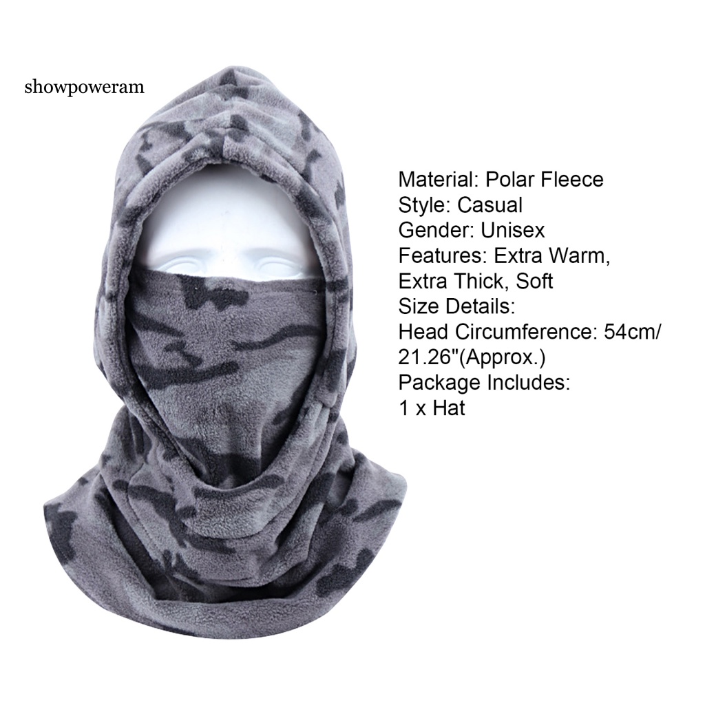 Mũ Giữ Nhiệt Che Phủ Mặt Chống Lạnh Bằng Vải Lông Cho Hoạt Động Ngoài Trời