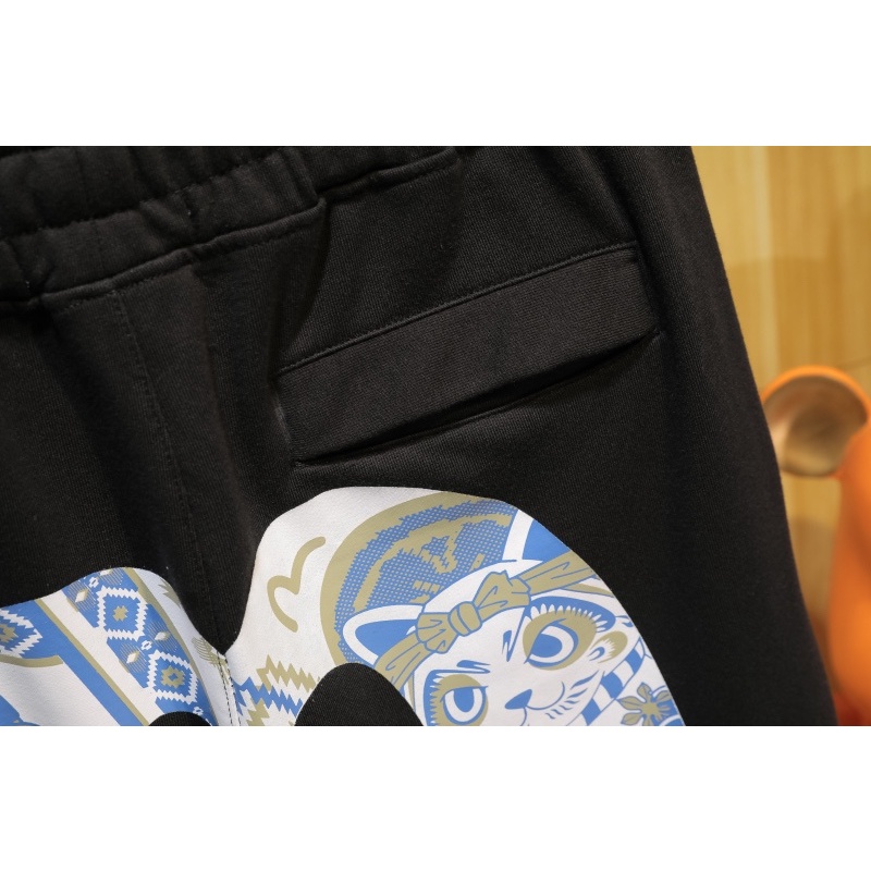 E-v88isu &amp; - Quần Dài In Hình Mèo May Mắn Thời Trang Cổ Điển Mới Nhất Da Mo Big M Bảo Vệ Terry Guards Terry Prdfjfgegsd