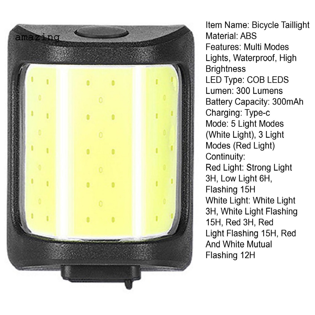 1 Bộ Đèn Đuôi Xe Đạp ABS Độ Sáng Cao