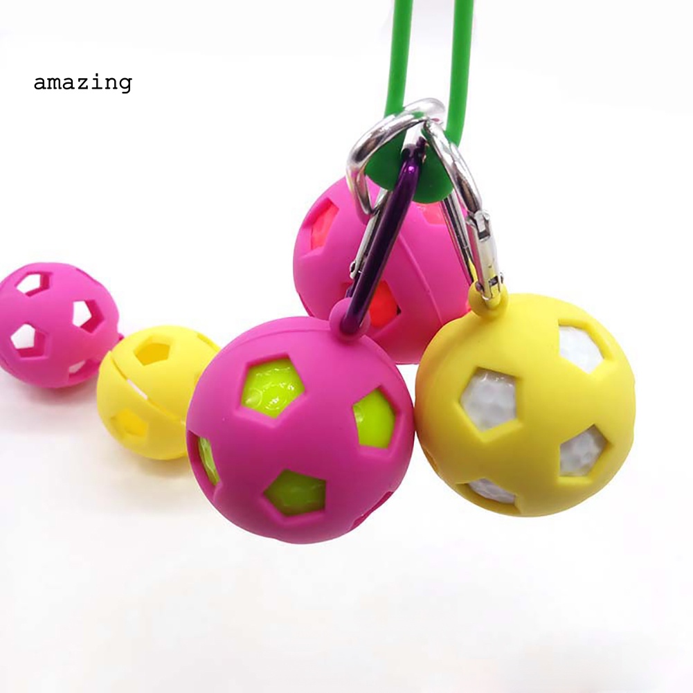 Vỏ Bọc Bảo Vệ Bóng Golf Bằng Silicon Thiết Kế Rỗng Kèm Móc Treo Chìa Khóa Tiện Dụng Cho 1
