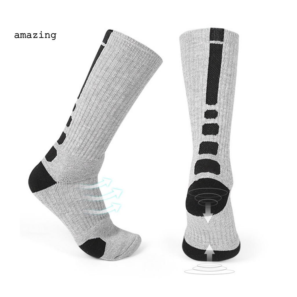 1 Đôi Vớ Thể Thao Co Giãn Thoáng Khí Có Gân Dành Cho Nam Nữ