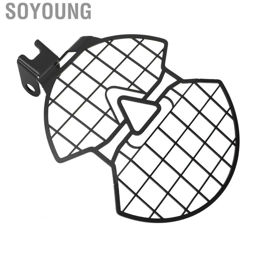 Soyoung Motorcycle Headlight Grille  Easy Installation Impact Resistant Front Headlamp Protector  for Motorbike
