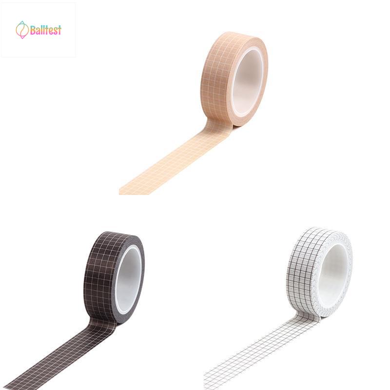 💜Cuộn băng keo washi tuỳ chọn họa tiết 15mm*10m dùng trang trí sổ tay Trắng Đen Trang Trí Tiện Dụng