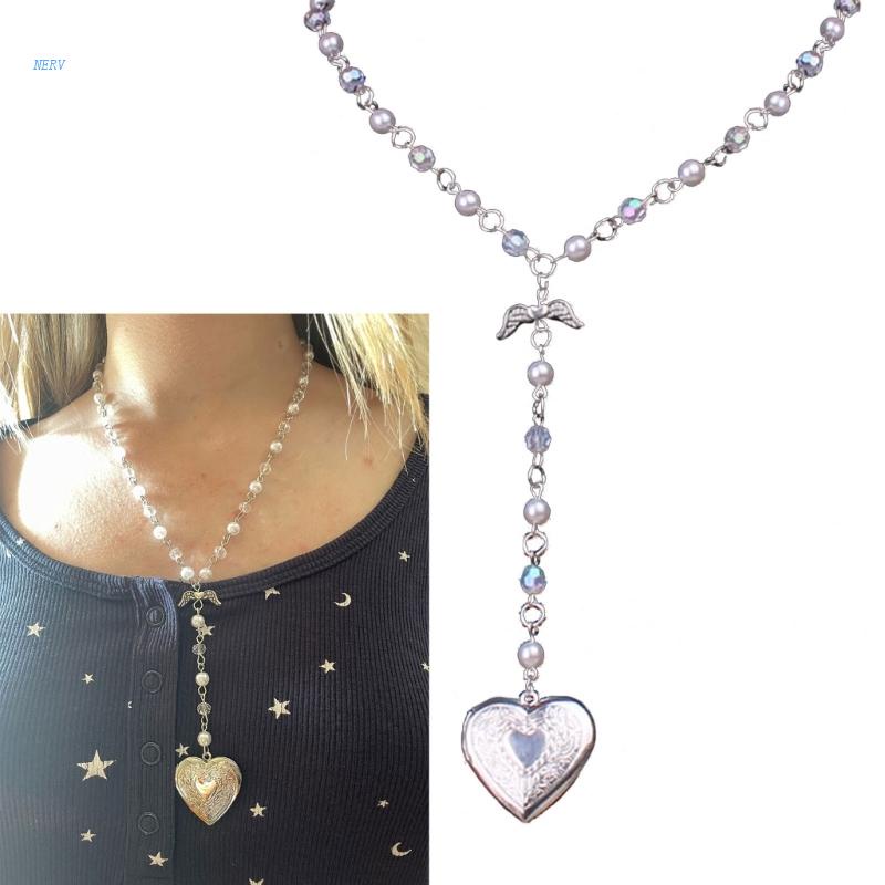 Vòng Cổ Choker Bằng Hợp Kim Mặt Trái Tim Y2k