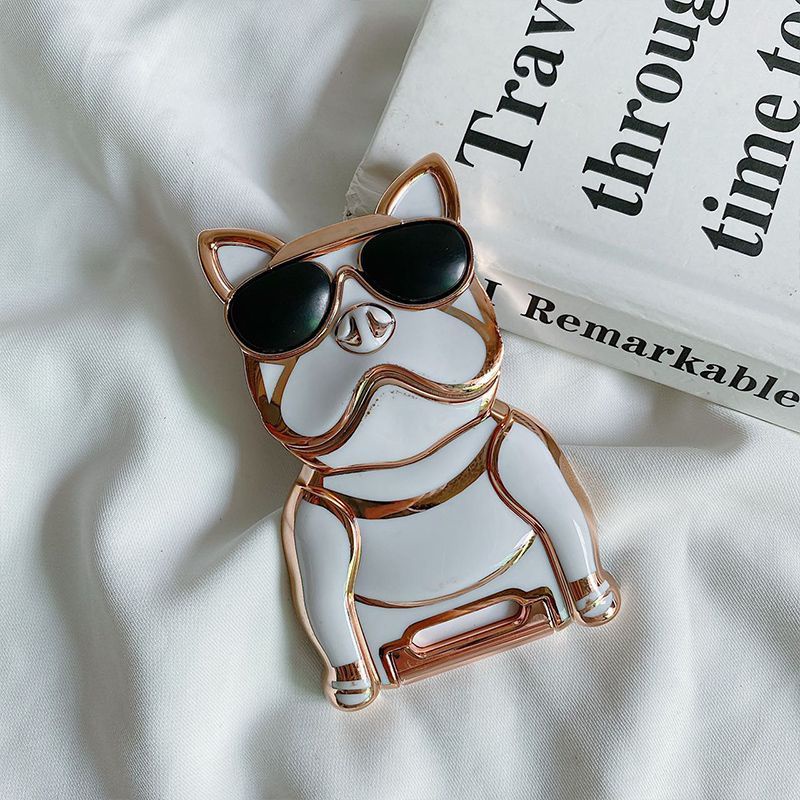 Ốp Điện Thoại Hình Chú Chó Đeo Kính Mát 3D Có Túi Khí Và Dây Đeo Cho iphone